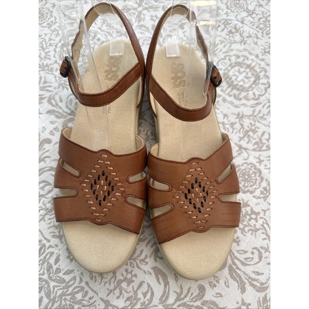 SAS Women's 8.5M Huarache Quarter Strap Tripod Comfort Sandal Antique Tan